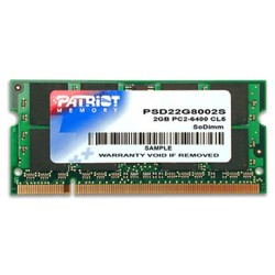 PATRIOT RAM SODIMM 2GB DDR2 800MHZ CL6 NON ECC PATRIOT - 1