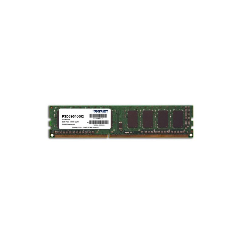 PATRIOT RAM DIMM 8GB DDR3 1600MHZ CL11 PATRIOT - 1