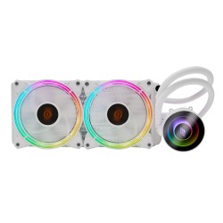 Dissipatore a Liquido Noua Siberus TR241 White Rainbow Rgb 200W Cpu Intel Amd Am4 2*Fan 120mm PWM Argb NOUA - 1
