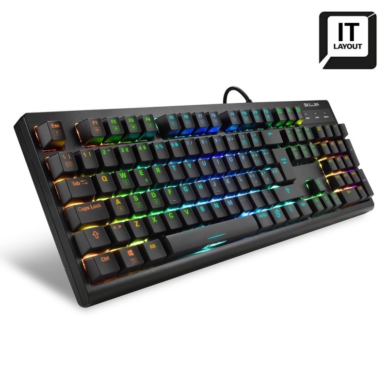 SHARKOON TASTIERA GAMING MECCANICA SKILLER MECH SGK30, SWITCH RED, LAYOUT ITA, RGB PERSONALIZZABILE SHARKOON - 1
